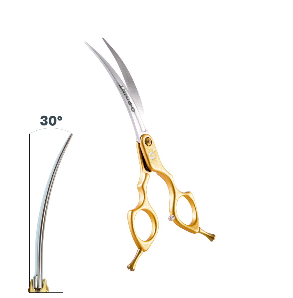 G-POINT *Asiatique* Ciseaux courbés à 30° de 6,5 pouces