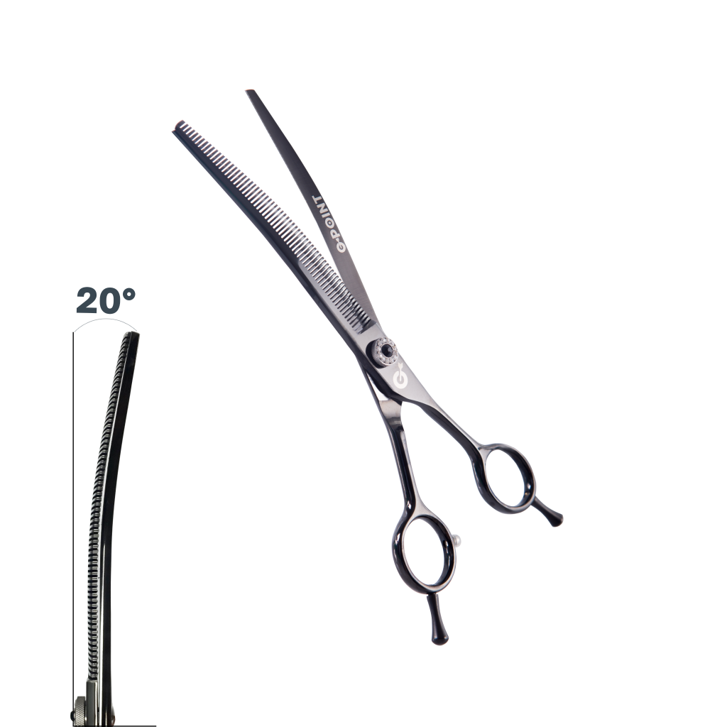 G-POINT 7.0 inch double-sided curved thinning scissors 20°