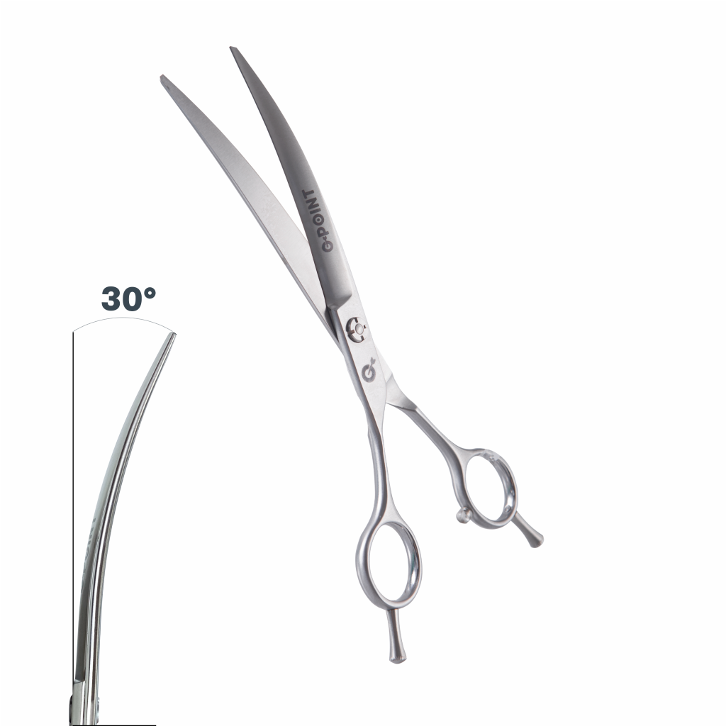 G-POINT 7.0 inch, 30° curved left-handed scissors