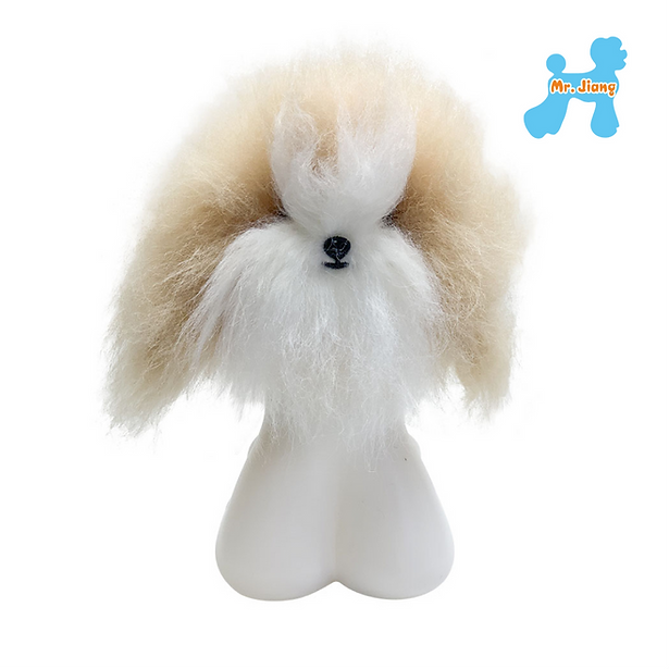 Pelz kopf Model Dog Beige